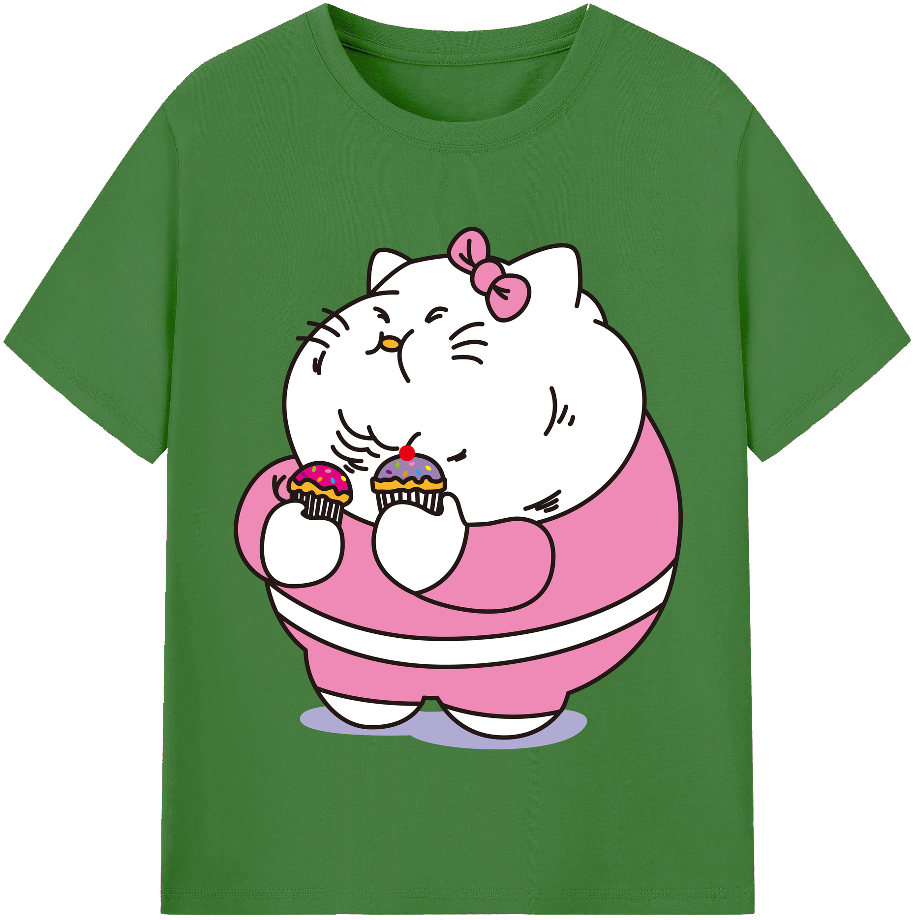 （画像用） Hello Kitty ハローキティ レディースカジュアルプリントTシャツ（綿100％）